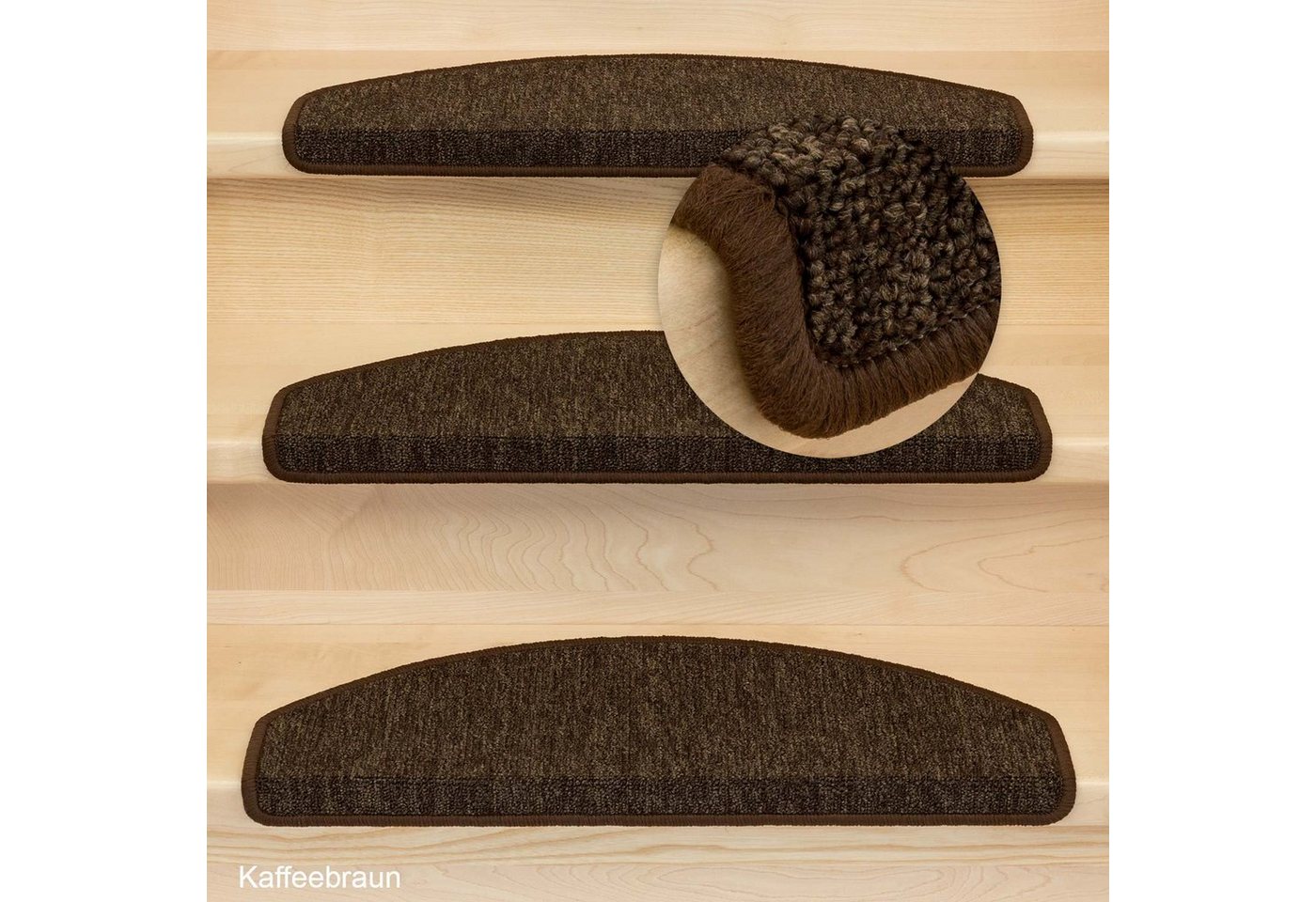 Metzker® Stufenmatte Stufenmatten Rambo New Halbrund Einzeln und SparSet´s, halbrund, Höhe: 5 mm, 15 Stück im Set - Kaffeebraun Bild 4
