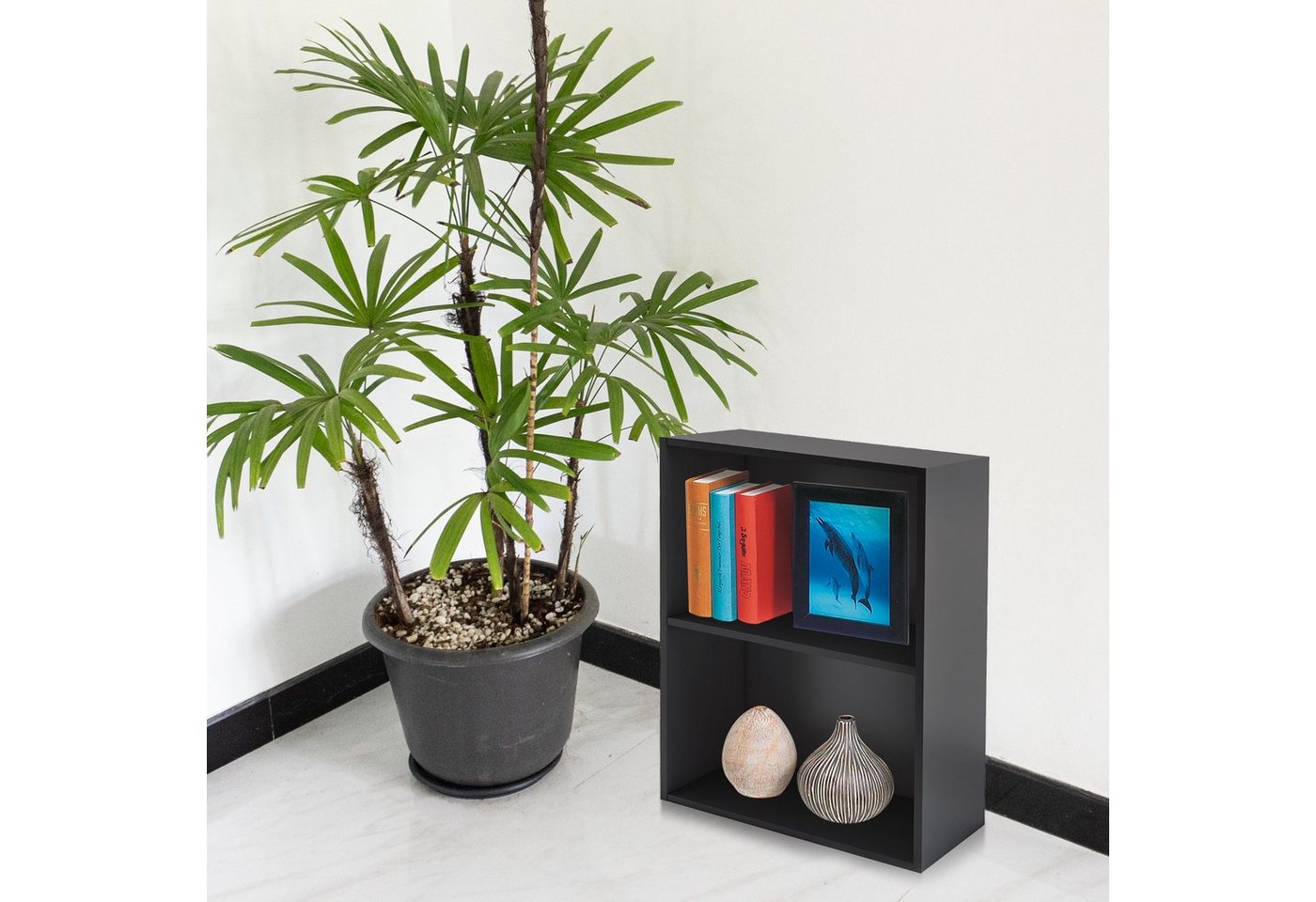 habeig Bücherregal Tube Bücherregal Standregal 2 Fächer Belastung Regalboden Standregal Bild 3