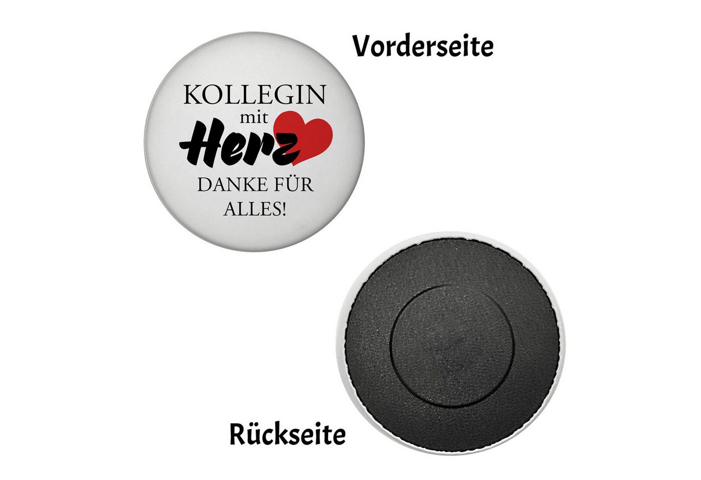 speecheese Magnet Kollegin mit Herz Danke für Alles! Magnet rund rund