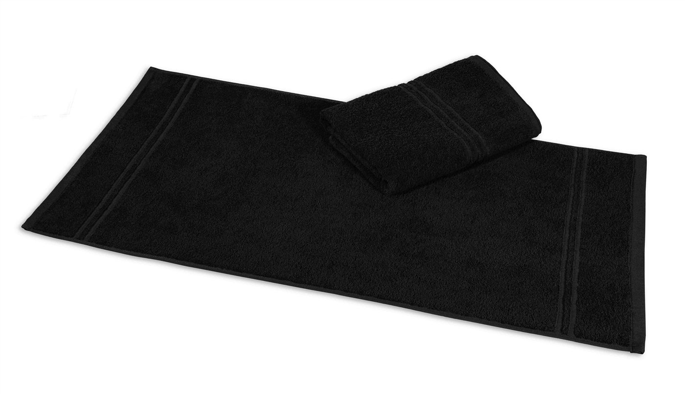 aurora Objektwäsche Badetücher Gästetuch Rio 30x50cm - 450 g/m² schwarz, 100%BW