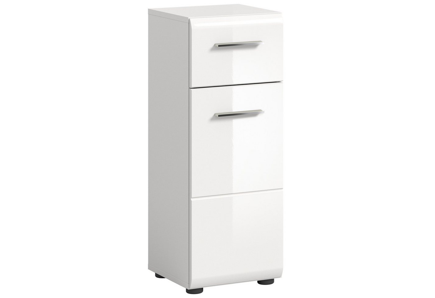 furnling Badkommode Standschrank Ivy, 1 Schublade, 1 Tür, 2 Fächer innen, Stauraum, Badezimmerschrank, weiß Bild 2