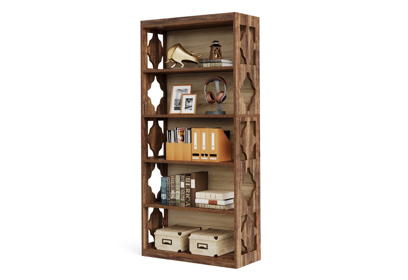Tribesigns Bücherregal mit 6 Ebenen, 178cm freistehende Standregal, offenes Ausstellungsregal, offenes Büroregal, Holzausstellungsregal für Wohnzimmer, Schlafzimmer Bild 3
