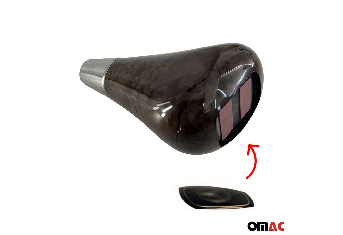 OMAC Schalthebel Schaltknauf für Mercedes C Klasse W202 CLK C208 C209 Vogelauge ohne Bild 2