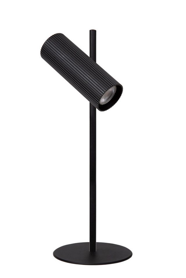 Licht-Erlebnisse Schreibtischlampe HESIN, ohne Leuchtmittel, Aluminium GU10 verstellbar 42 cm hoch Schwarz Modern Bild 2