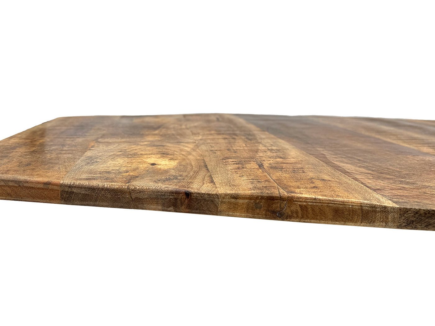 Amagohome Tischplatte Sechseckige Tischplatte Holzplatte Mango-Altholz 74x56 u. 56x47cm – re (1 St), gewollt uneben, aus recyceltem Mangoholz hergestellt