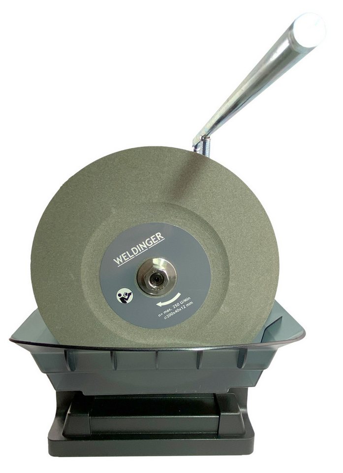 WELDINGER Nass-Trockenschleifer Aktionsset Naßschleifer NSM-200 vario 5-teiliges Schreinerset SRS-23, max. 200 U/min, (Set, 8 tlg., Schreinerset), laufruhiger Elektromotor, höhenverstellbarer Wasserbehälter Bild 5