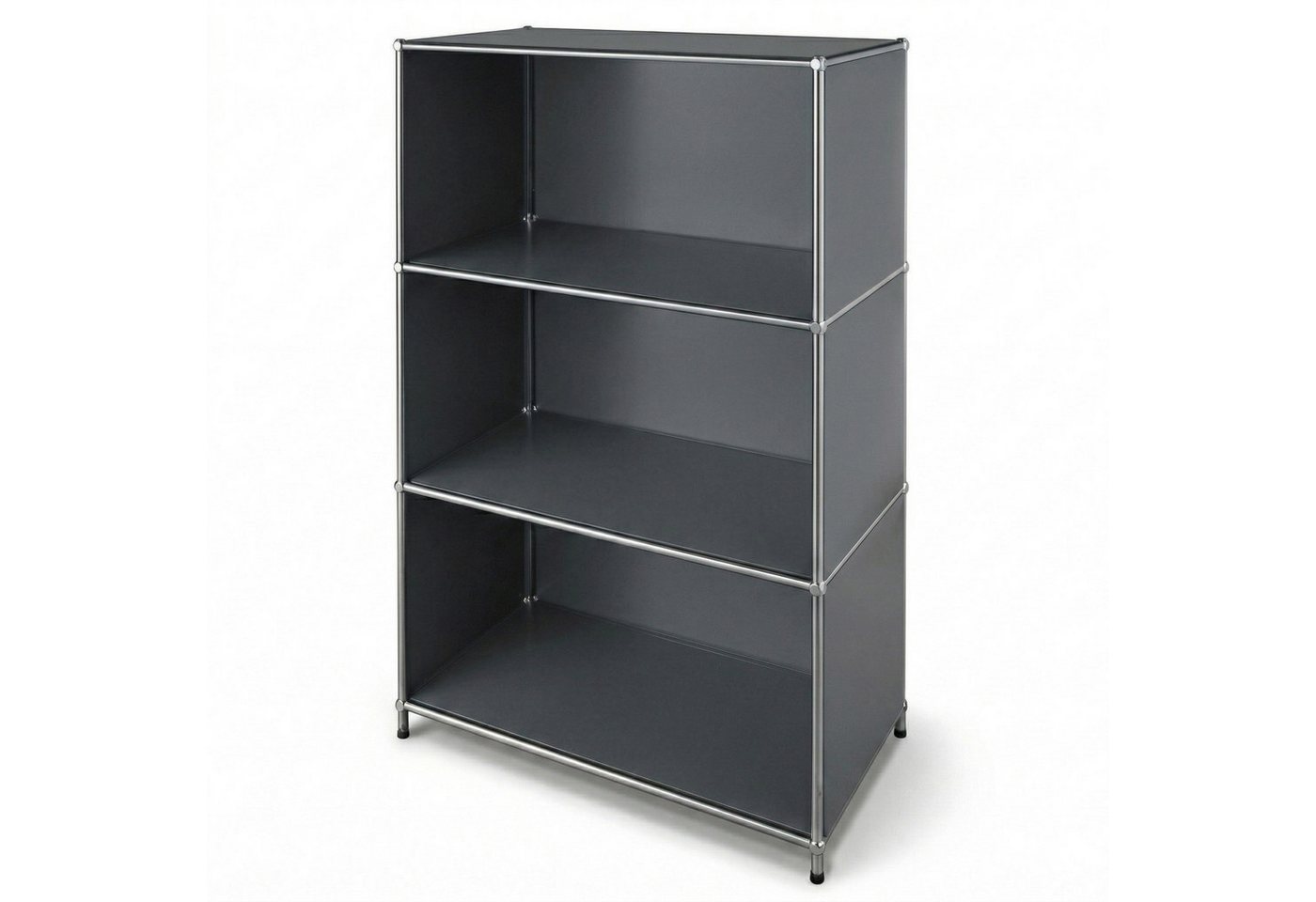 Floordirekt Bücherregal Metall Concept Epure MK-101 Standregal mit Seitenwänden, 4 Ablagen, B75×T40×H120 cm Bild 4