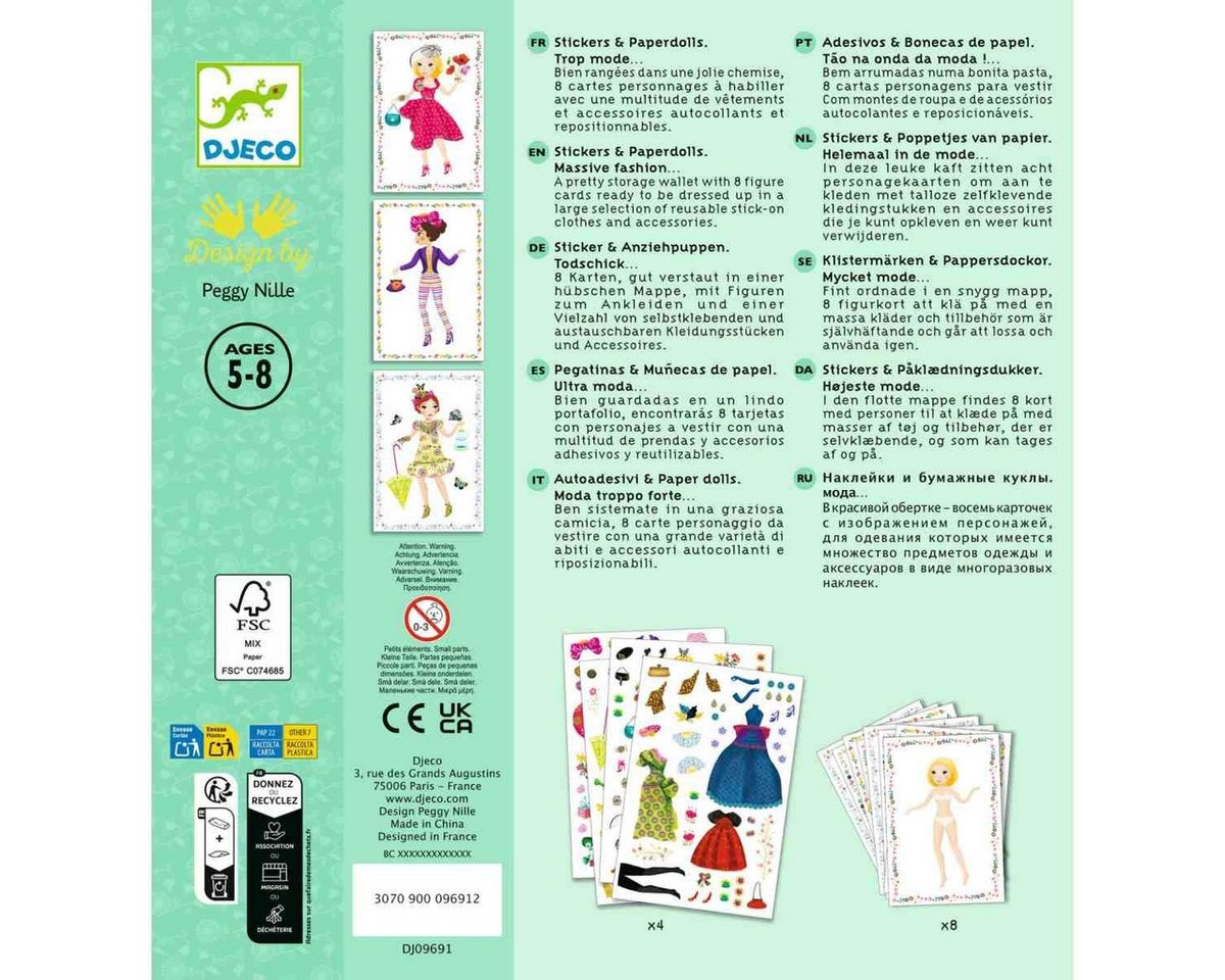 DJECO Kreativset Stickerpuppen: Super Schick Kreativset für Kinder Bild 3