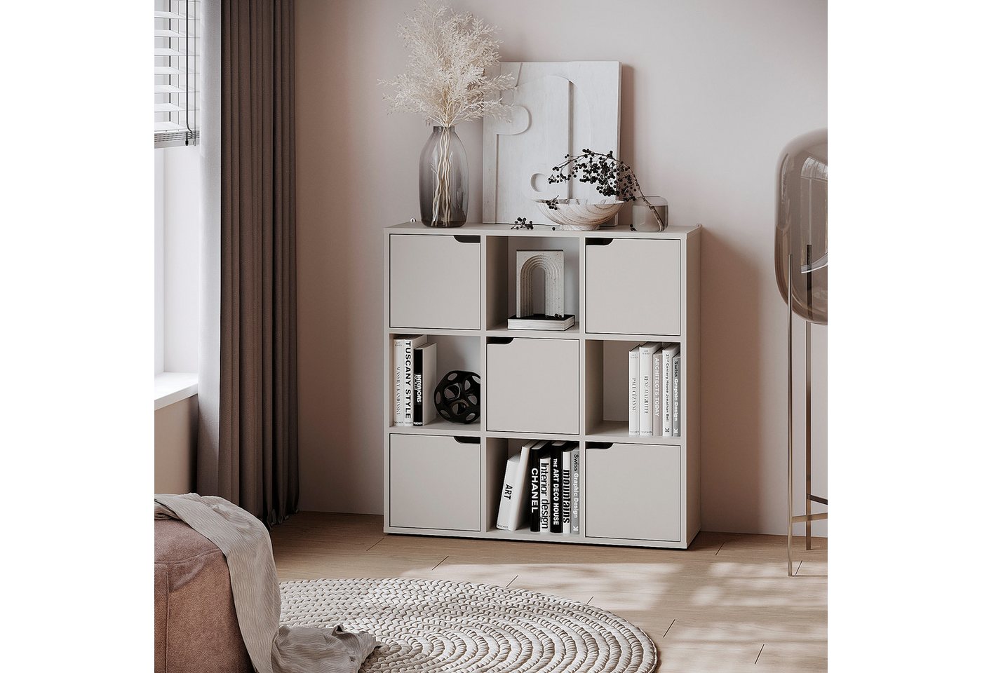 KOMTO Bücherregal KOMTO Bücherregal – Würfelregal mit Türen & Stauraum, 9-tlg. Bild 4