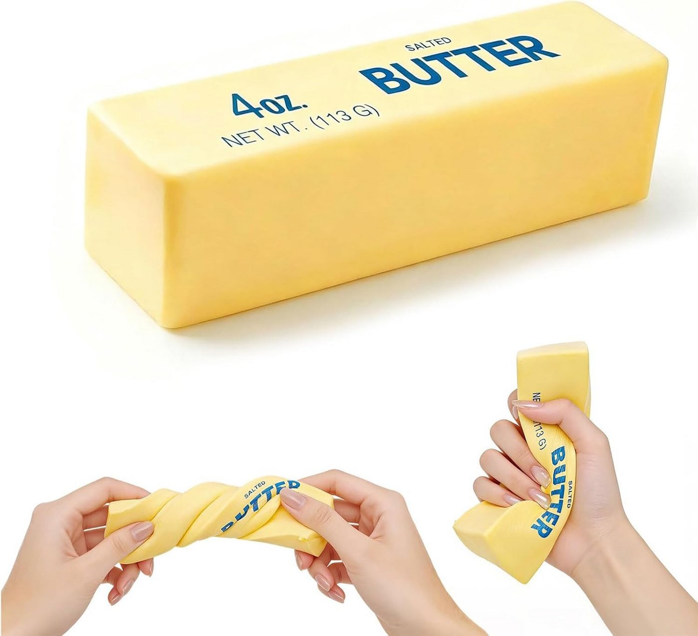 meytrade Therapieknete Quetschspielzeug, Trend Butter, Squishy Anti-Stress für Büro & Schule, weicher Slow Rising Squishy im lustigen Butter-Design Bild 2