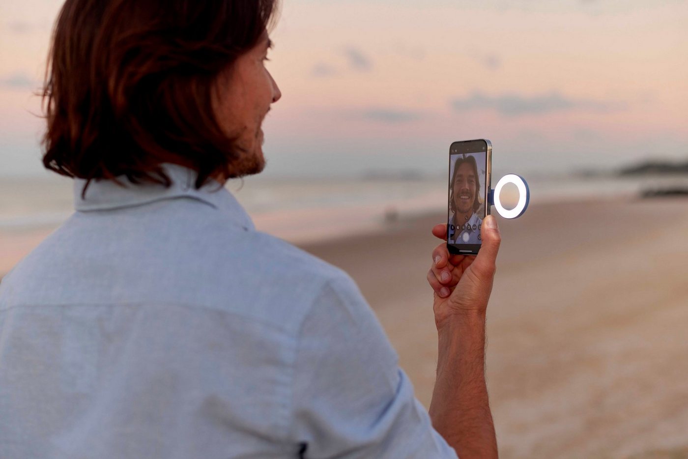 ShiftCam Ringlicht SnapLight, Magnetische Halterung, Spiegel, 4 Helligkeitsstufen