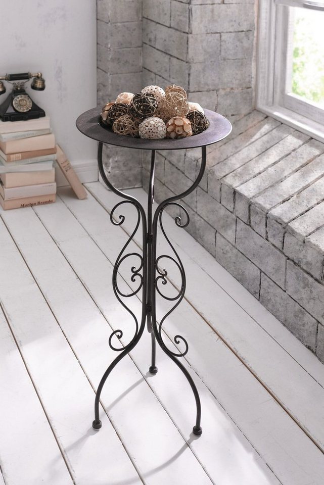 Home-trends24.de Blumenständer Metall Ständer Dekoständer Tablett Pflanzen Kerzen