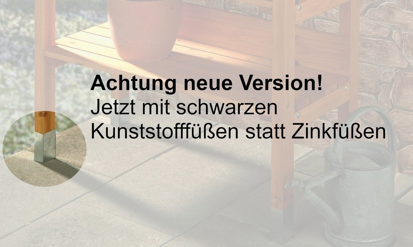 metra-direkt Pflanztisch Pflanztisch mit Zinkplatte - Hobbygärtner-Traum, Gartenarbeitstisch, Pflanzstation, Outdoor-Pflanztisch, Holz Bild 2