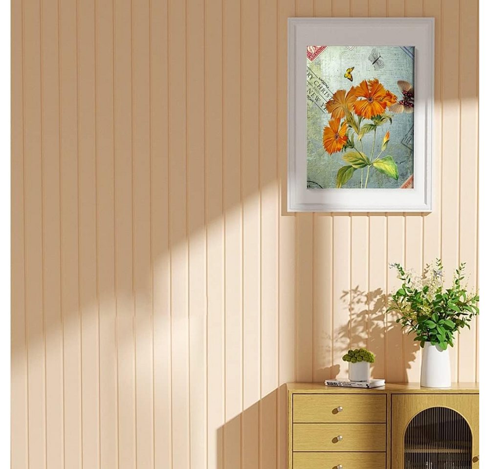 oupados Malen nach Zahlen 5d Diamond Painting DIY Vintage Blumen (5d Diamond Painting-Set, Bild, Diamanten, Stift und Container), Entspannende DIY-Aktivität für Kreativität & Stressabbau
