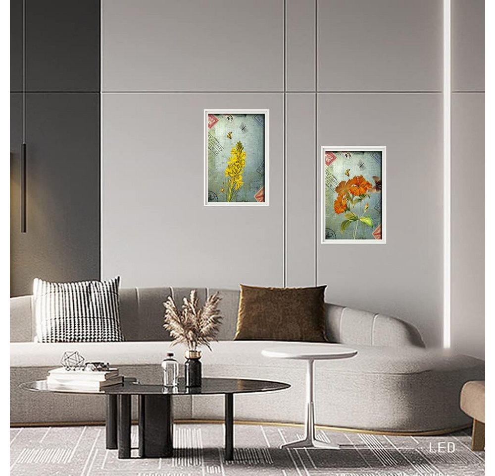 oupados Malen nach Zahlen 5d Diamond Painting DIY Vintage Blumen (5d Diamond Painting-Set, Bild, Diamanten, Stift und Container), Entspannende DIY-Aktivität für Kreativität & Stressabbau Bild 2