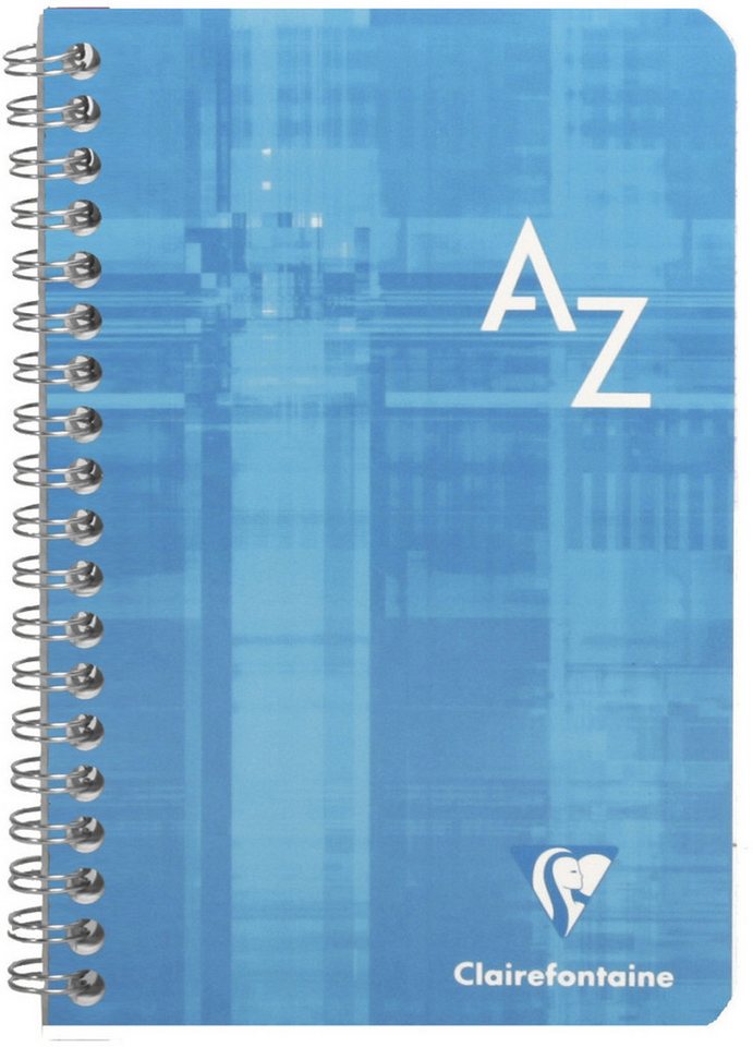 CLAIREFONTAINE Notizbuch Registerbuch 11x17cm 90 Blatt kariert PP mit Spirale A-Z farbig sortie Bild 2