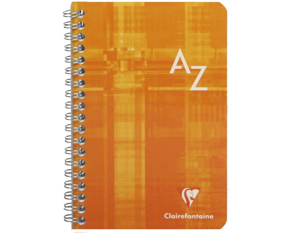 CLAIREFONTAINE Notizbuch Registerbuch 11x17cm 90 Blatt kariert PP mit Spirale A-Z farbig sortie Bild 4