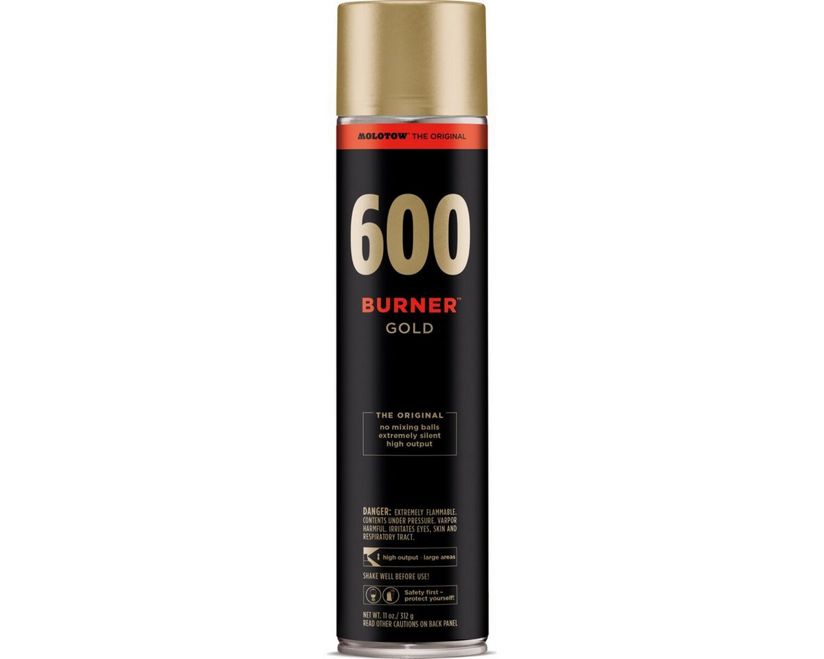 MOLOTOW Permanentmarker Spray BURNER 600ml gold Bild 2