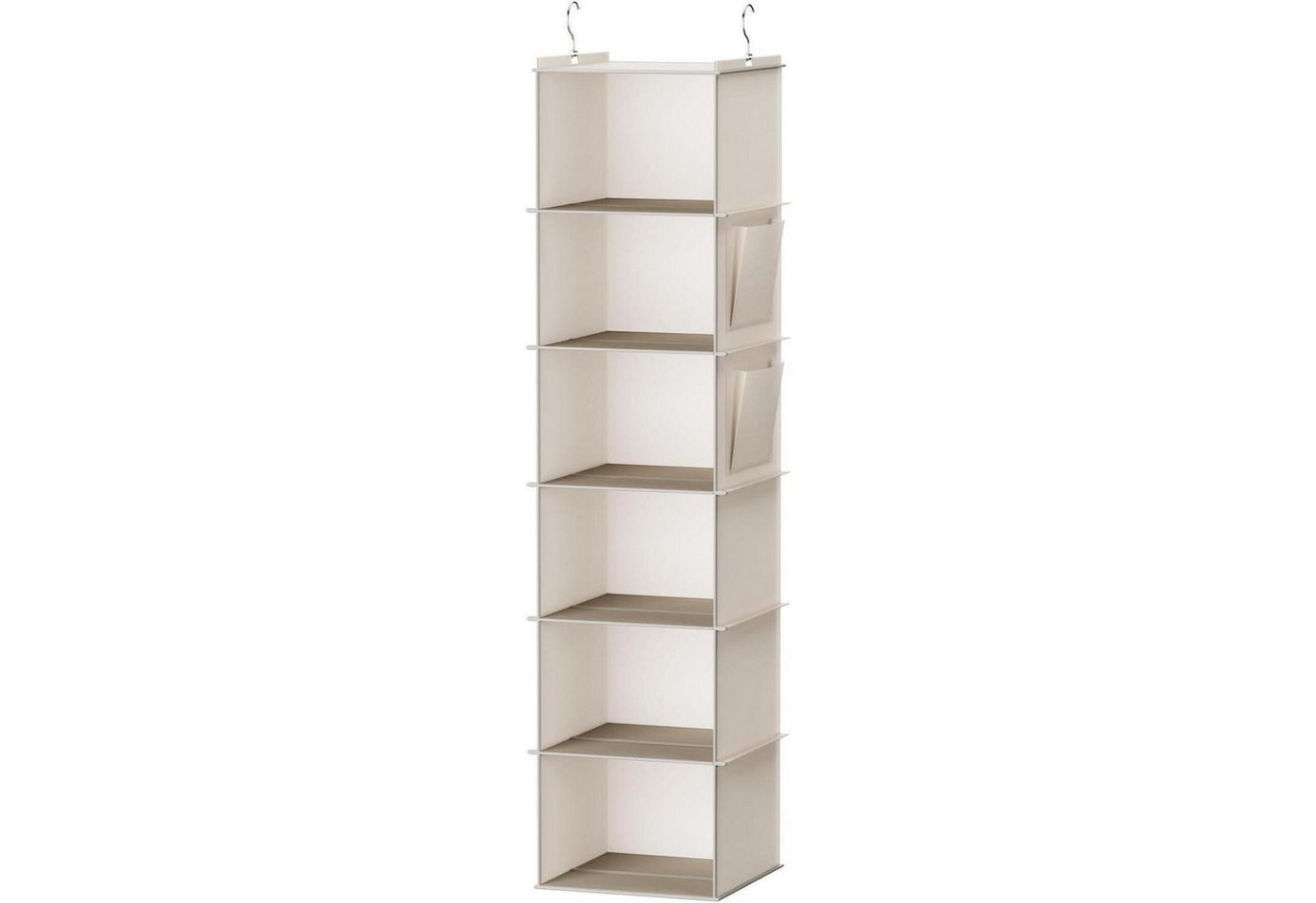 LuxusKollektion Hängeregal Schrankorganizer Kleiderschrank 6 Fächer MDF Platten 6 Fächer Beige Bild 5