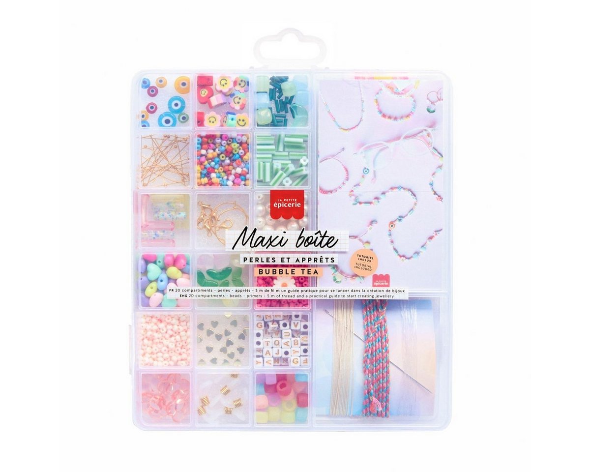 La Petite Epicerie Kreativset Perlenbox Schmuckbastelset mit Zubehör, DIY Set kreativ Bild 2