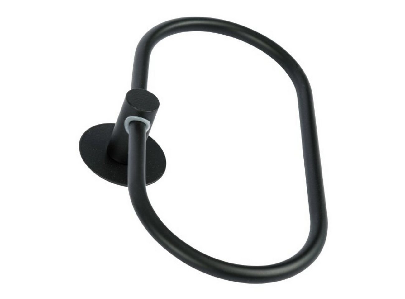 axentia Handtuchhalter Nero, Selbstklebender Handtuchring aus Edelstahl, in Schwarz