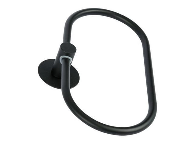 axentia Handtuchhalter Nero, Selbstklebender Handtuchring aus Edelstahl, in Schwarz