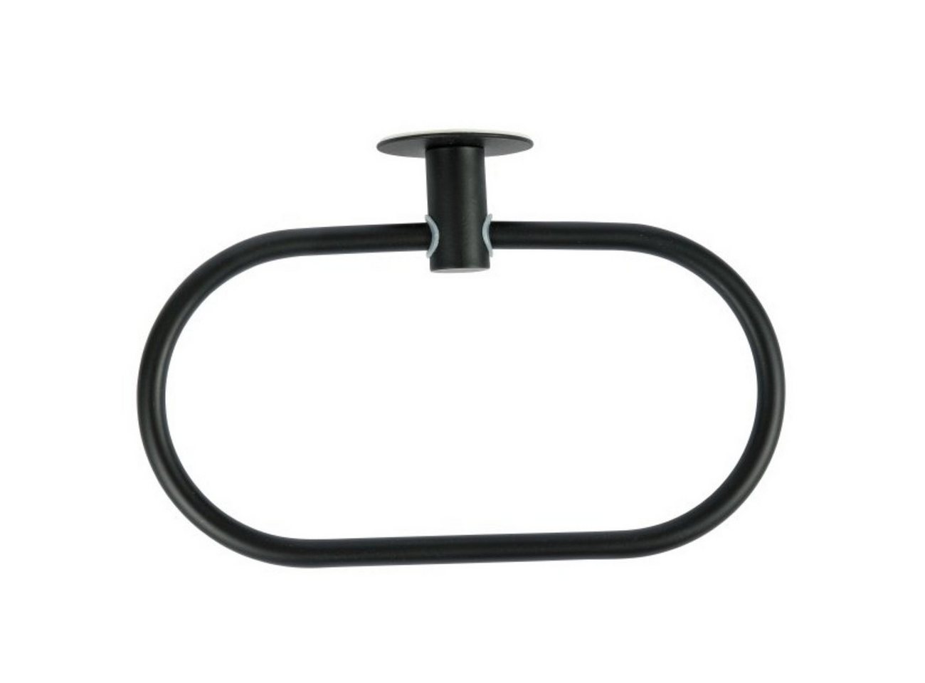 axentia Handtuchhalter Nero, Selbstklebender Handtuchring aus Edelstahl, in Schwarz Bild 3