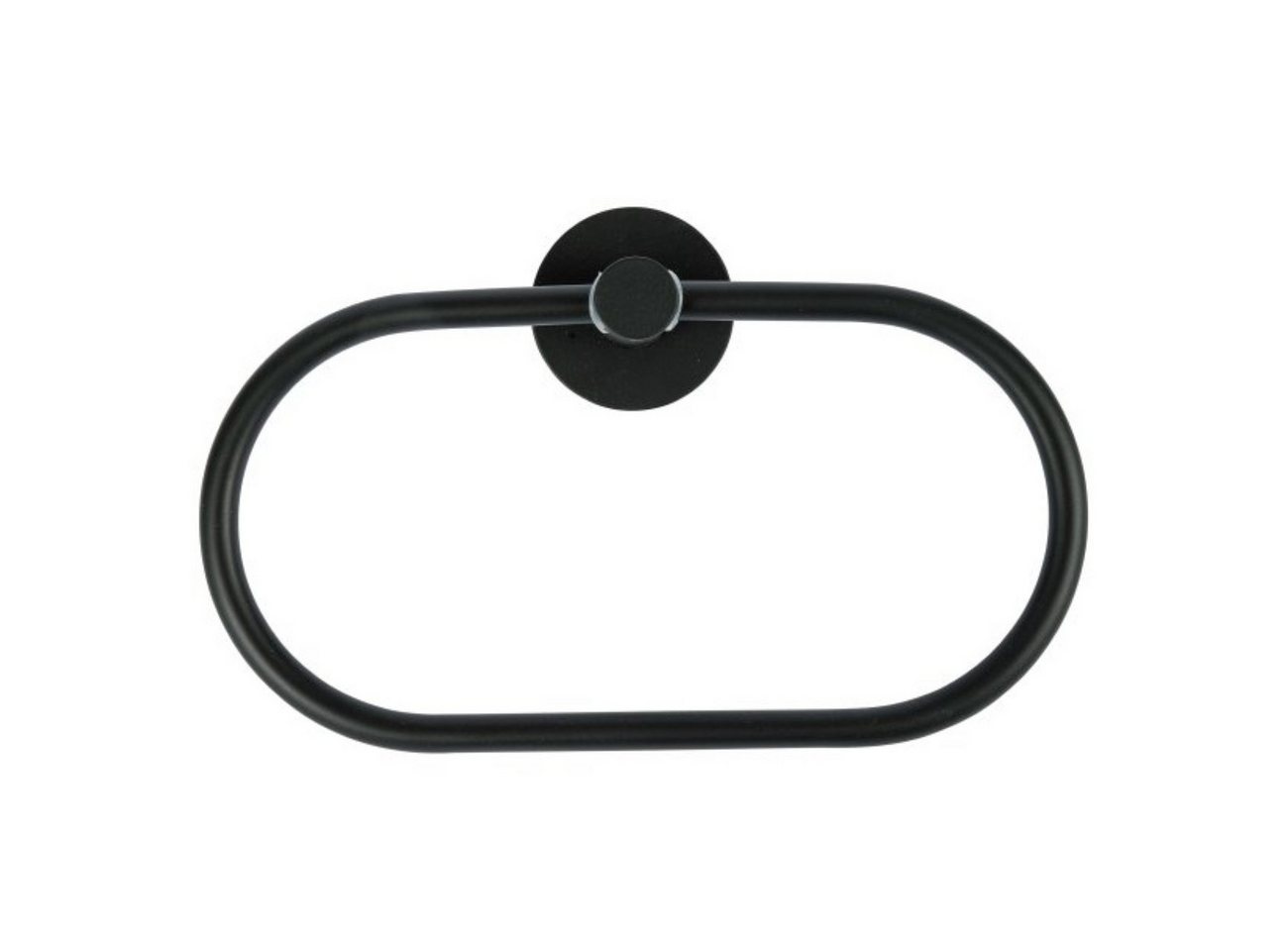 axentia Handtuchhalter Nero, Selbstklebender Handtuchring aus Edelstahl, in Schwarz Bild 4