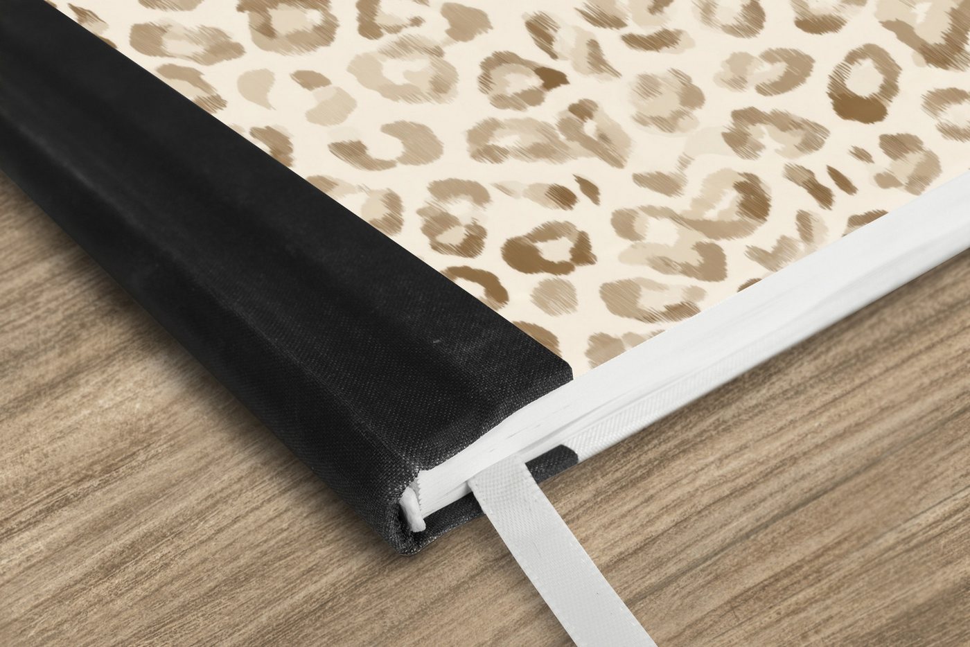 MuchoWow Notizbuch Leopard - Klassisch - Beige, Notebook, Notizblock a5, Tagebuch, Journal Liniert Bild 2