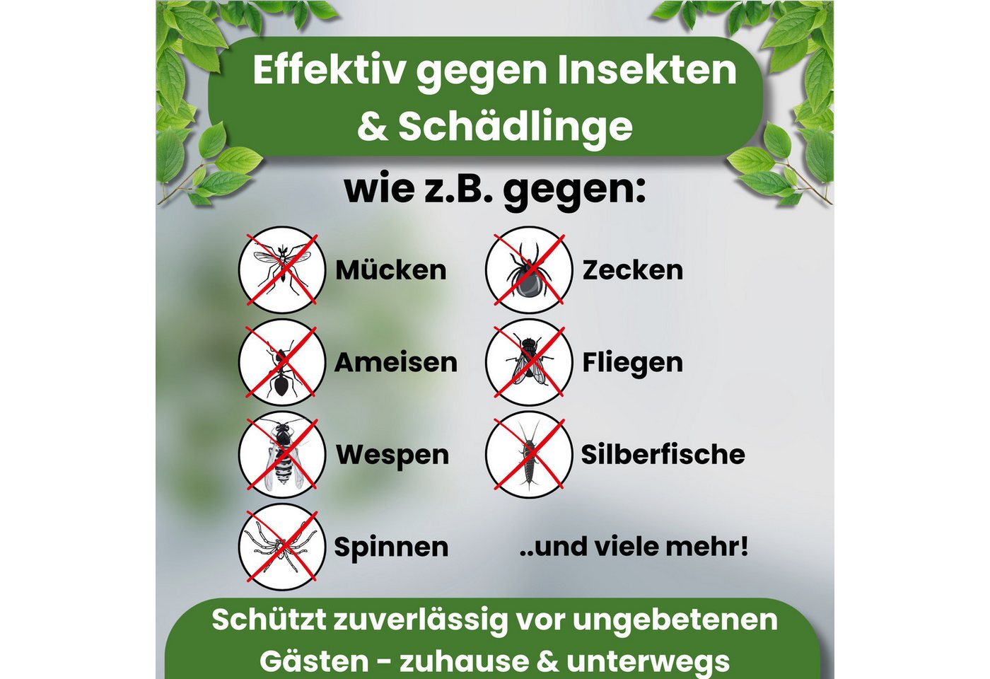BlueCraft Insektenspray Effektiver Insektenschutz für Oberflächen & Umgebung - Ungezieferspray, 2-St., 2x 750 ml, Langzeitschutz gegen Mücken, Zecken, Ameisen, Spinnen im Haus, Garten