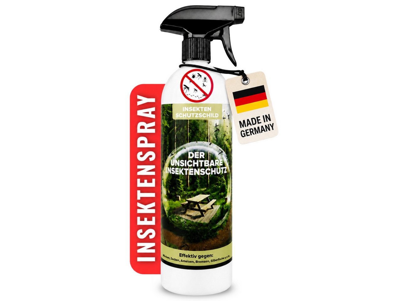BlueCraft Insektenspray Effektiver Insektenschutz für Oberflächen & Umgebung - Ungezieferspray, 1-St., 750 ml, Langzeitschutz gegen Mücken, Zecken, Ameisen, Spinnen im Haus, Garten Bild 3