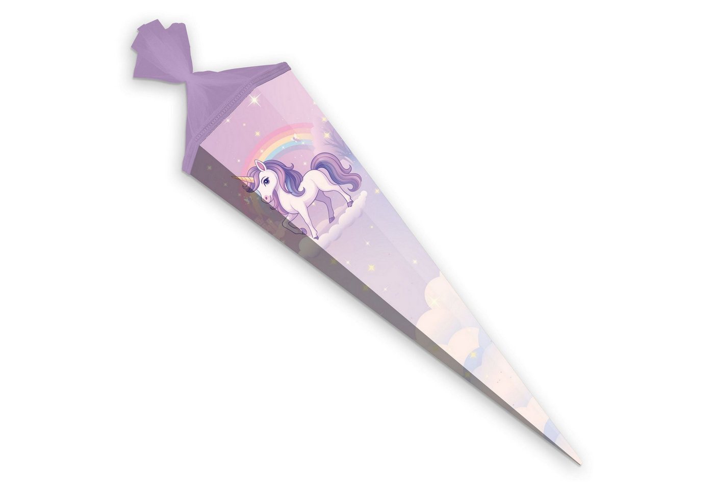 itenga Schultüte ITENGA Schultüte 85cm eckig Motiv EINHORN ZAUBERWOLKE Zuckertüte Tüllv