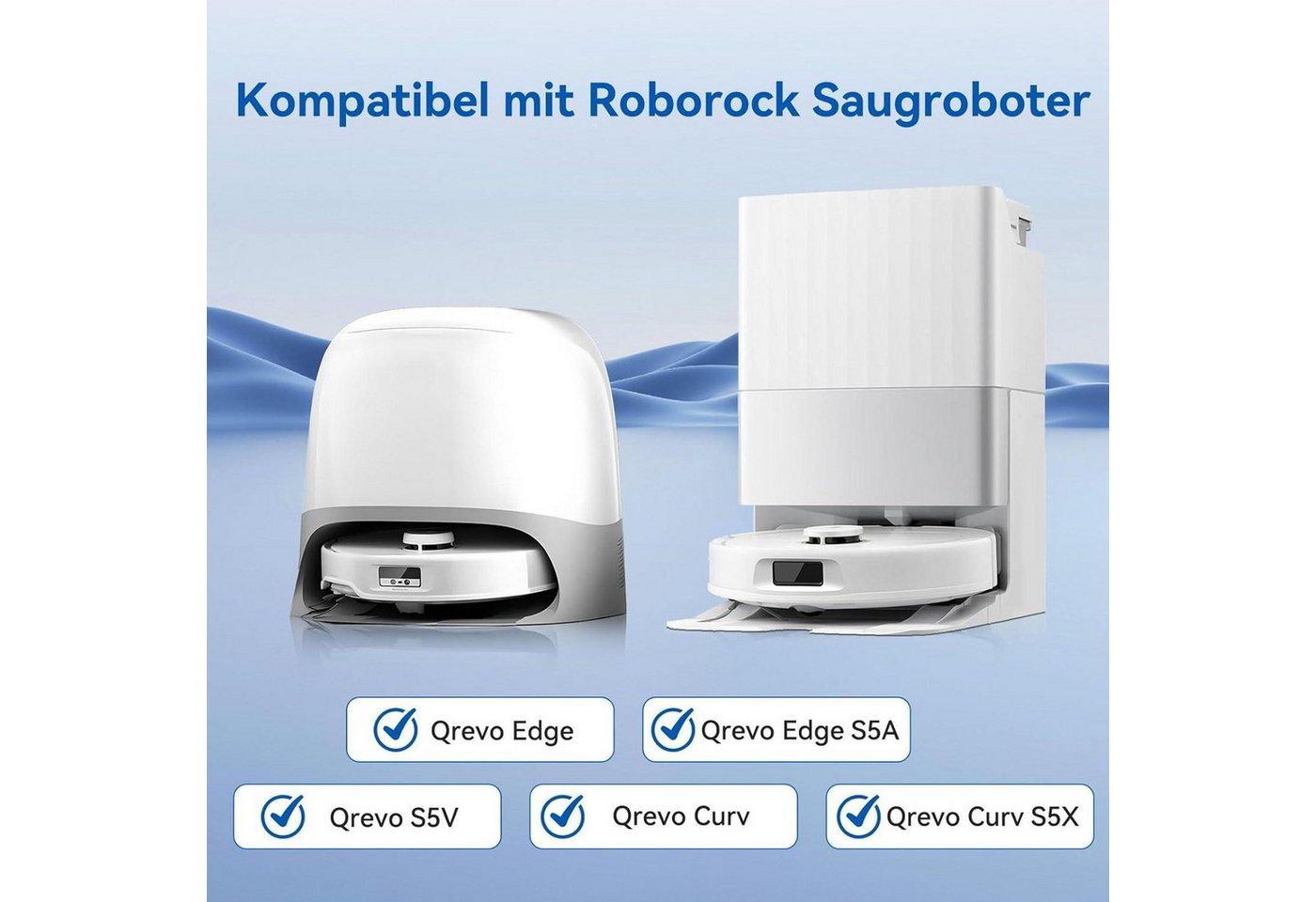 FELIXLEO Sparschäler Umfangreiches 22-Stück Set passend für alle Roborock Qrevo Modelle, (1-tlg)