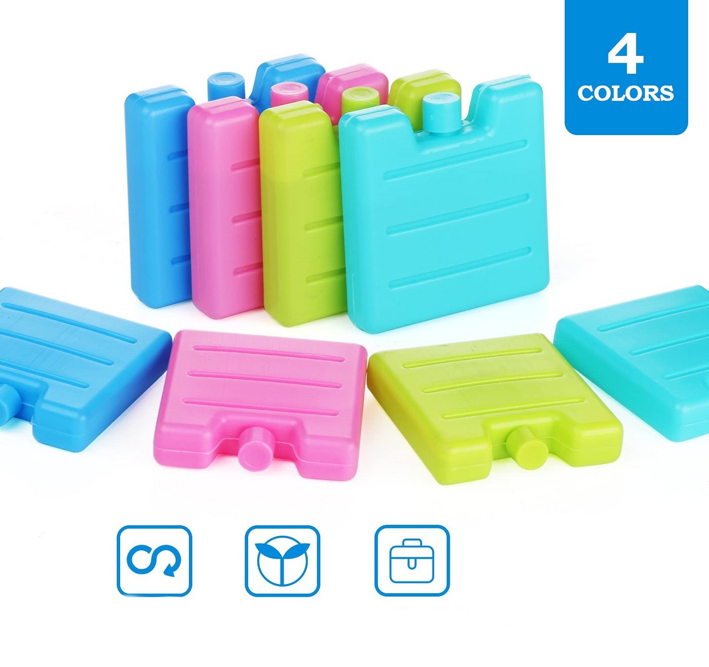 FOUORTUNATE-BEE Kühlakku Set Kühlakkus Lunchbox Kühlbox Wiederverwendbar Mini Kühlpads, Für Picknick Camping Kühltasche Lunchbox Kühlschrank Kühlbox Reise Bild 2