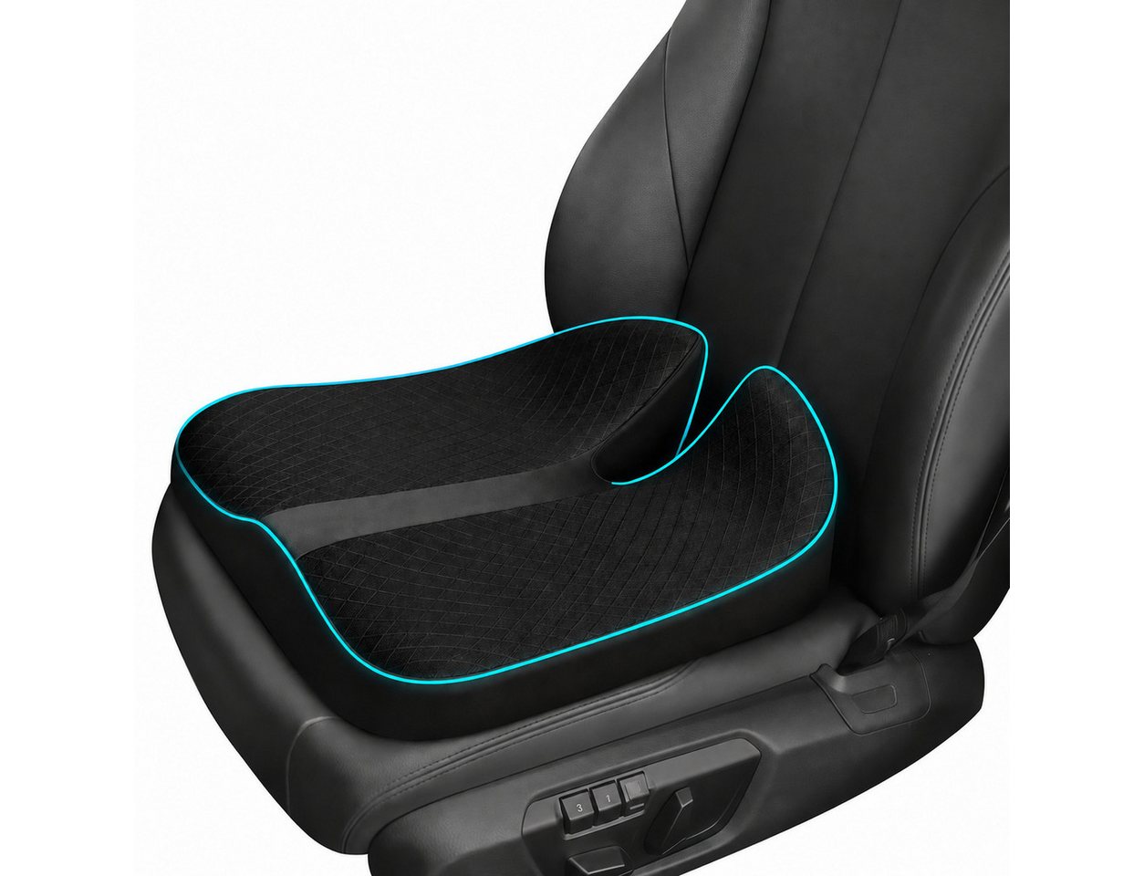 GLIESE POWER Sitzkissen orthopädisch für Auto – Memory-Schaum, Ischias-Entlastung, rutschfest, Memory-Schaum, rutschfest & schmerzlindernd. Bild 4