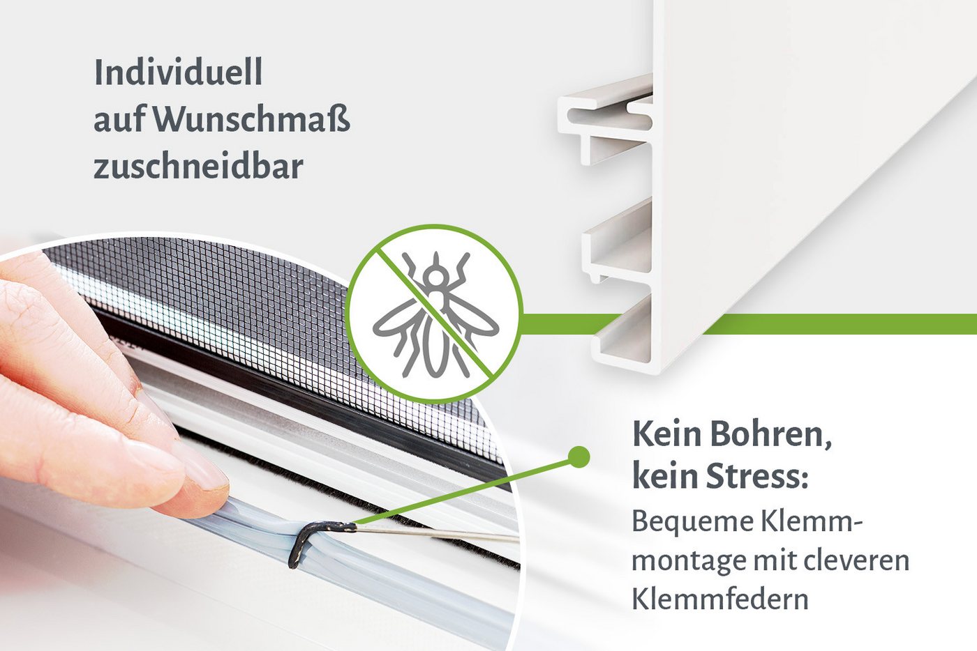 empasa Insektenschutz-Fensterrahmen "FLEX", Fliegengitter Fenster flächenbündig für flächenversetzte Fenster Bild 4