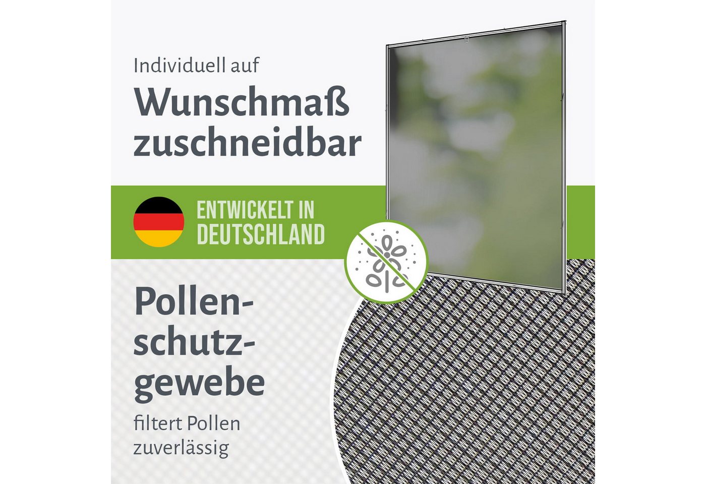 empasa Insektenschutz-Fensterrahmen "MASTER SLIM", Fliegengitter geringe Einbautiefe - Pollenschutz Bild 2