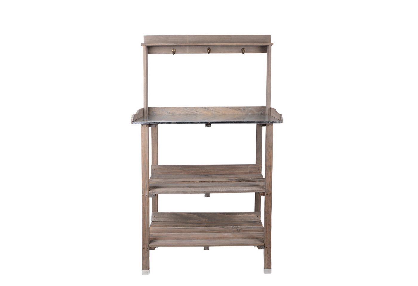 UNUS GARDEN Pflanztisch Pflanztisch Outdoor für den Garten (1-St., 78 x 36 x 131 cm (LxBxH), Pflanztisch aus Holz mit verzinkter Arbeitsplatte