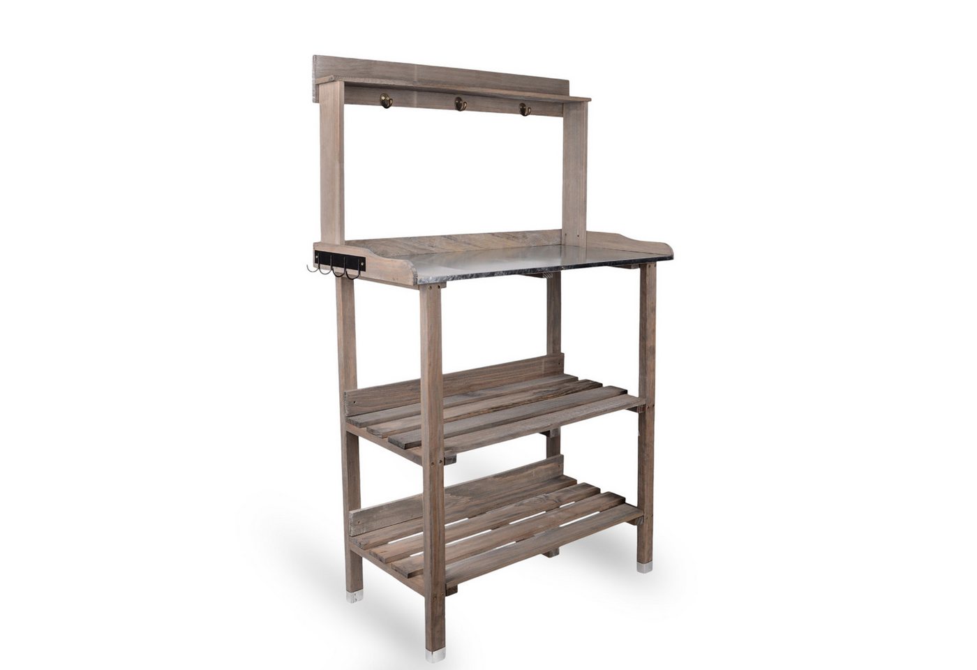 UNUS GARDEN Pflanztisch Pflanztisch Outdoor für den Garten (1-St., 78 x 36 x 131 cm (LxBxH), Pflanztisch aus Holz mit verzinkter Arbeitsplatte Bild 3