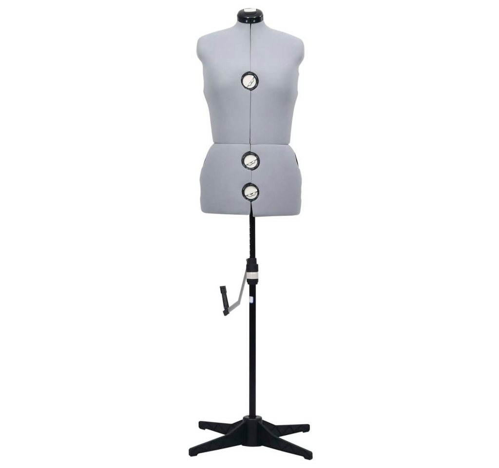 vidaXL Schneiderpuppe Schneiderpuppe Verstellbar Weiblich Grau M Größe 40-46