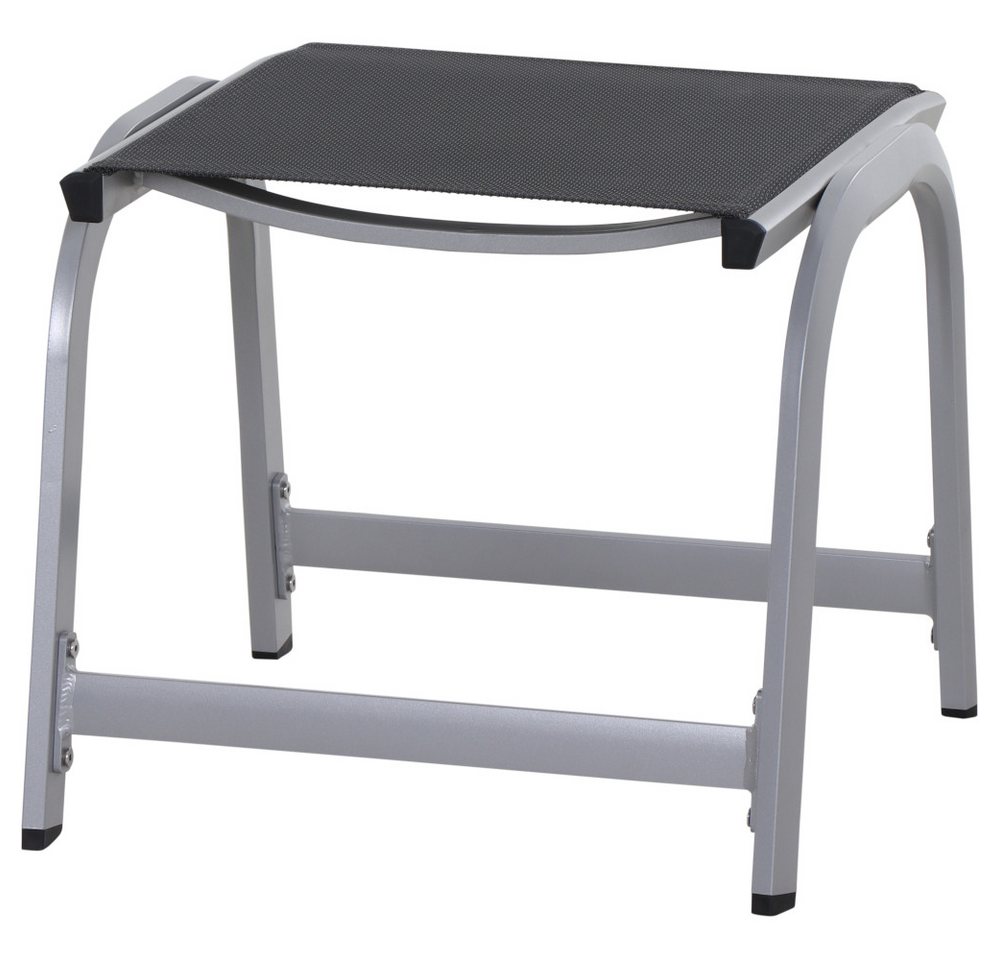 Siena Garden Gartenlounge-Hocker Tesoro Hocker, silber Alu,Textilbezug grau Bild 3