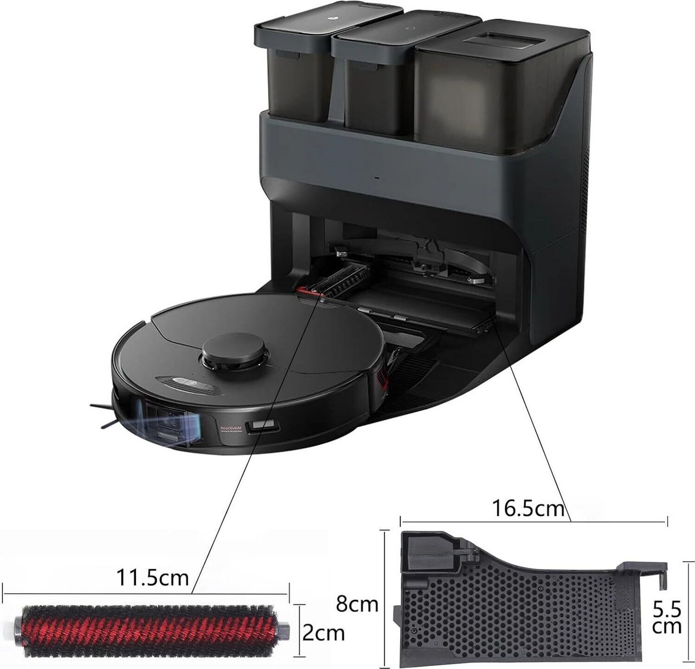 FELIXLEO Nasensauger-Ersatzteile Wartungsbürste Set passend für Roborock S7 Pro & MaxV Ultra Doc, 1-tlg. Bild 5