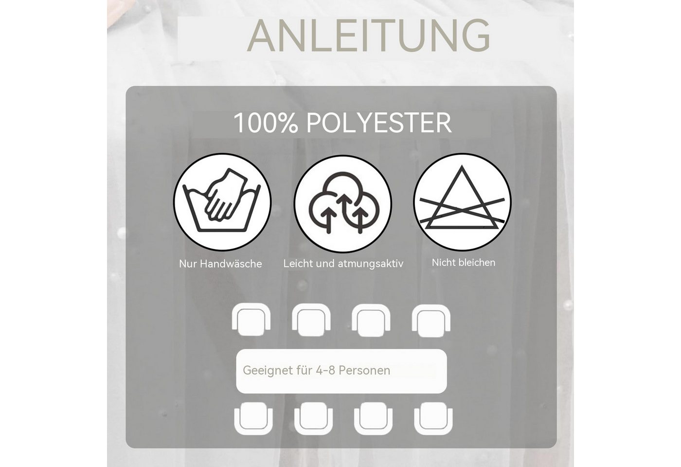 Agger Tischläufer Eleganter Tischläufer,Perlenverzierter Tischläufer aus Netz Tüllstoff, Tischdecke für Boho-Hochzeit, Geburtstagsfeier,0.75*3m,transparent Bild 2