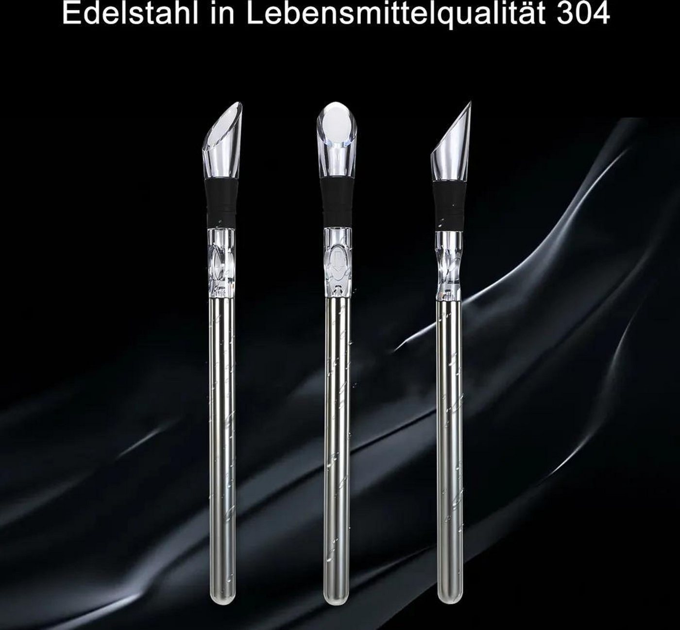 FELIXLEO Outdoor-Flaschenkühler Weinkühler Edelstahl 4er Set mit Belüfter & Dekantierer für Weißwein Bild 4