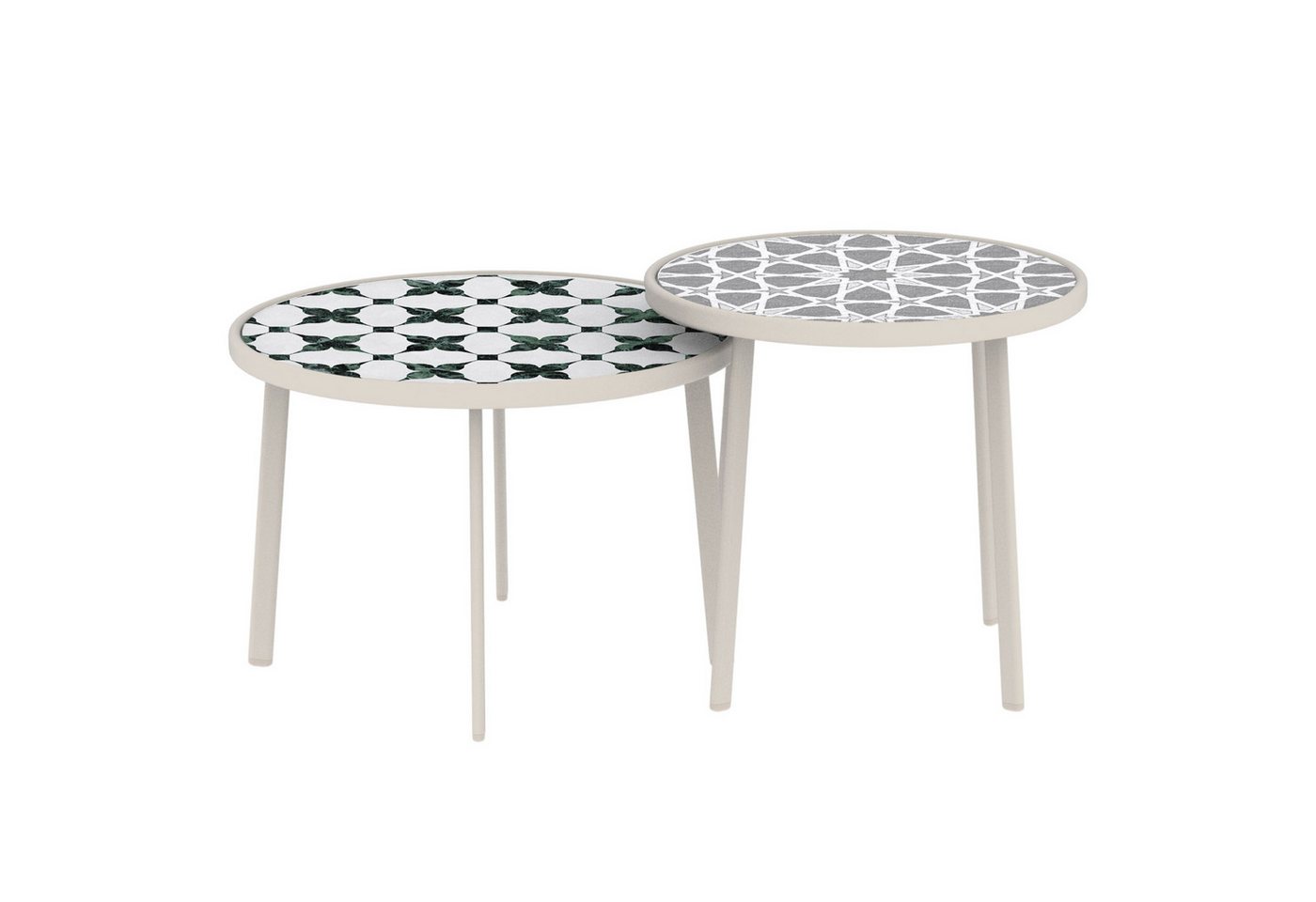 casa.pro Satztisch, outdoor »Faeto« mit Glasplatte Metallgestell Champagne Bild 5