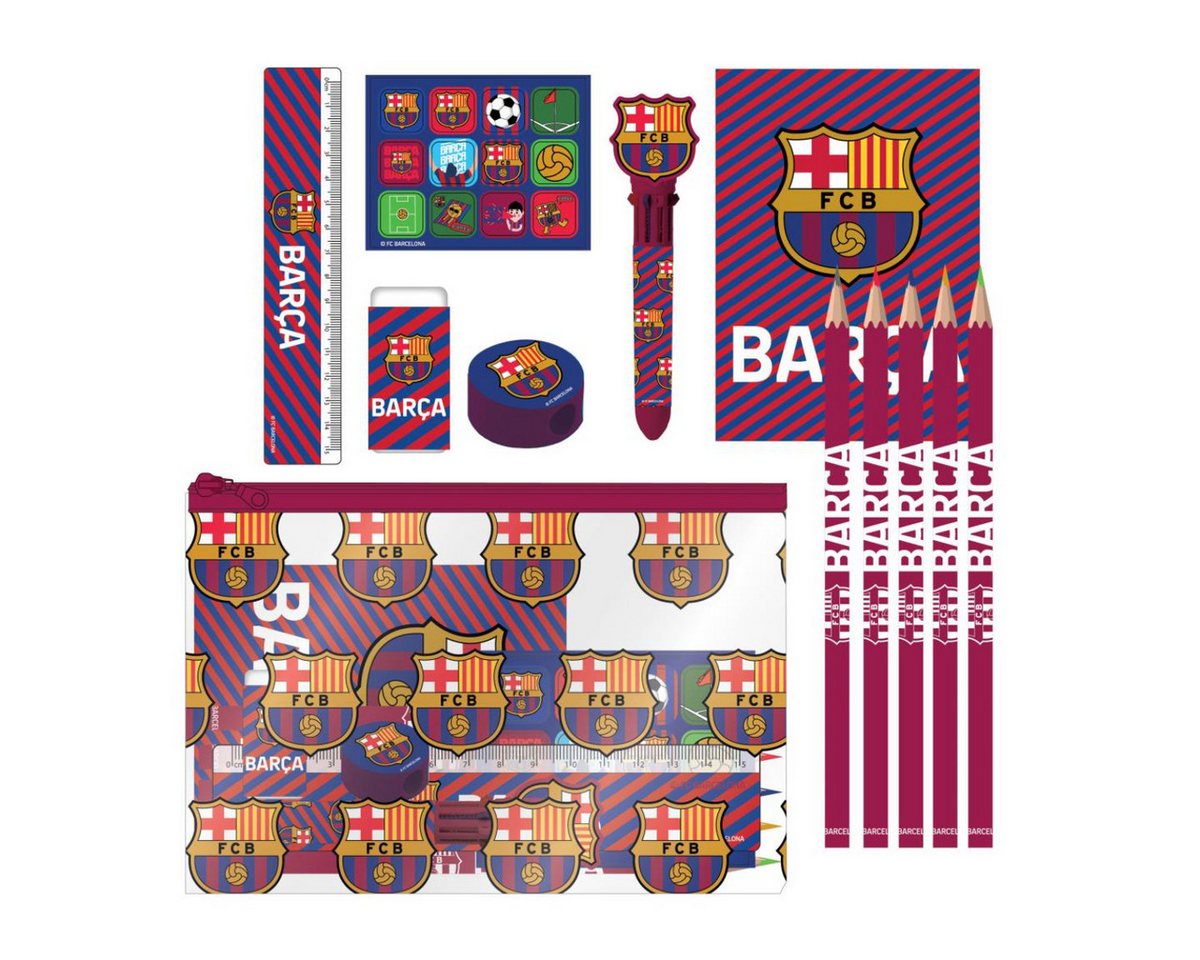 FC Barcelona Notizheft Schulset für Malen Schreiben und Basteln