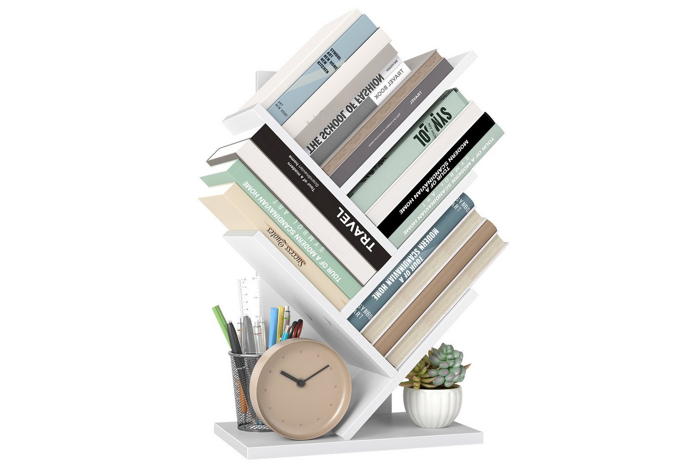 VASAGLE Bücherregal Aufbewahrungsregal für Schlafzimmer, Wohnzimmer, Homeoffice, Standregal 5 Ebenen, Eckregal platzsparend