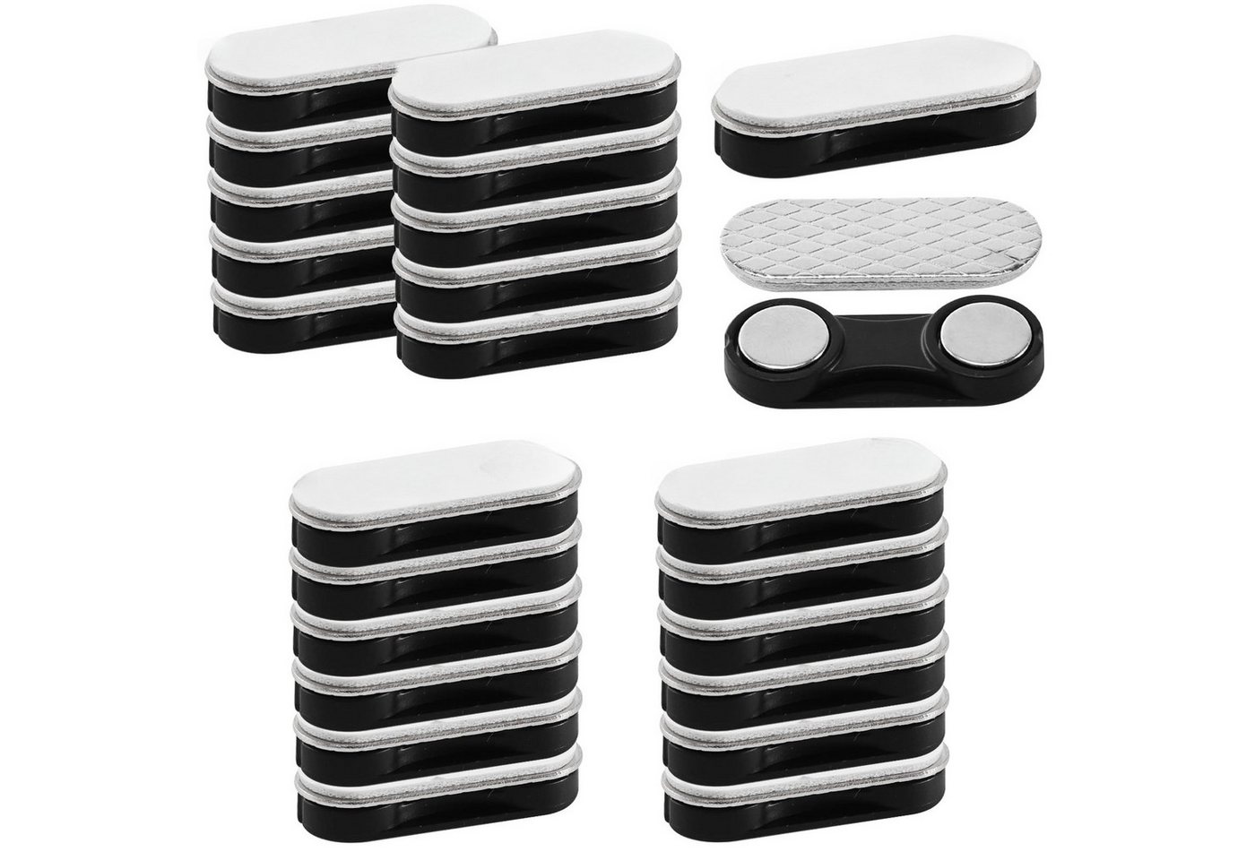 FOUORTUNATE-BEE Magnet Fliegengitter Clips 24er Set selbstklebend ohne Bohren für Fenster (Selbstklebende Magnetischer Vorhangverschluss Clips Magnet fliegengitter Fenster, 24-St., Magnetische Fliegengitter Clips für Insektenschutzgitter) Bild 3
