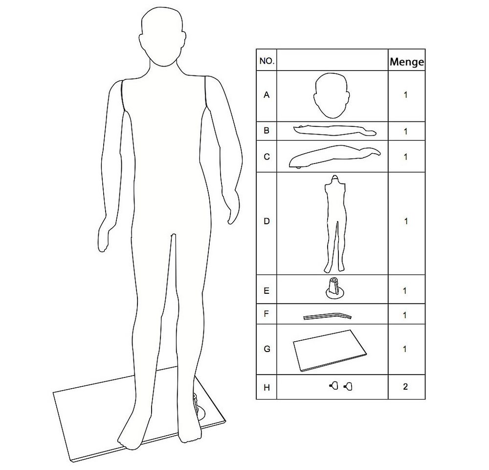 Melko Schneiderpuppe Schaufensterpuppe Schneiderpuppe Beweglich Mannequin Torso Manichino, Beweglich
