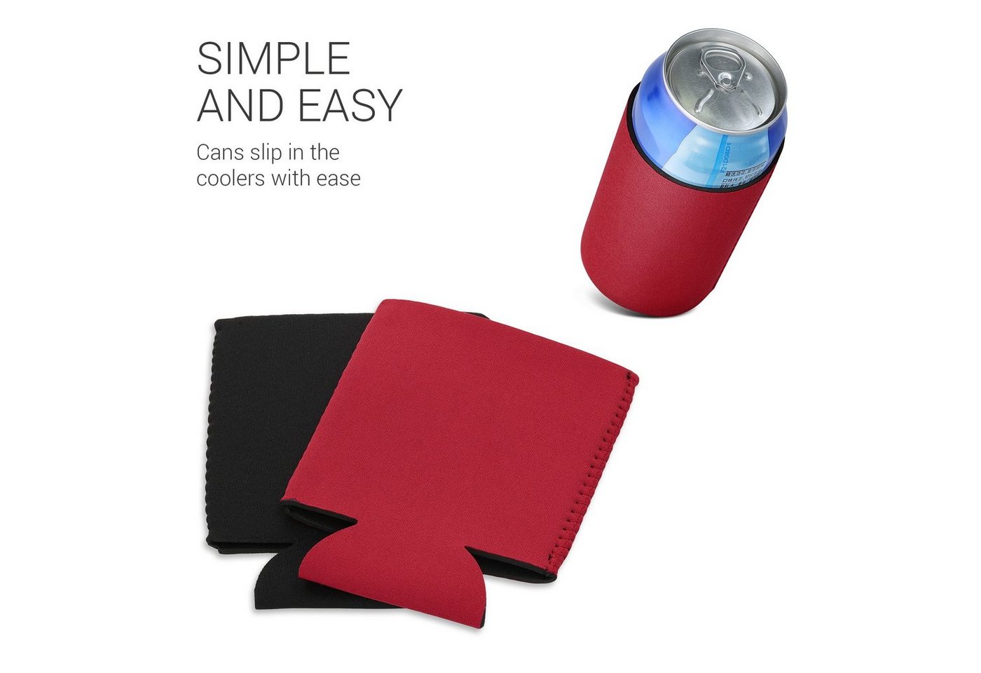 kwmobile Outdoor-Flaschenkühler 2x 330ml / 355ml Dose Dosenkühler, für Bierdosen und andere Getränkedosen - 6,5 x 10 cm